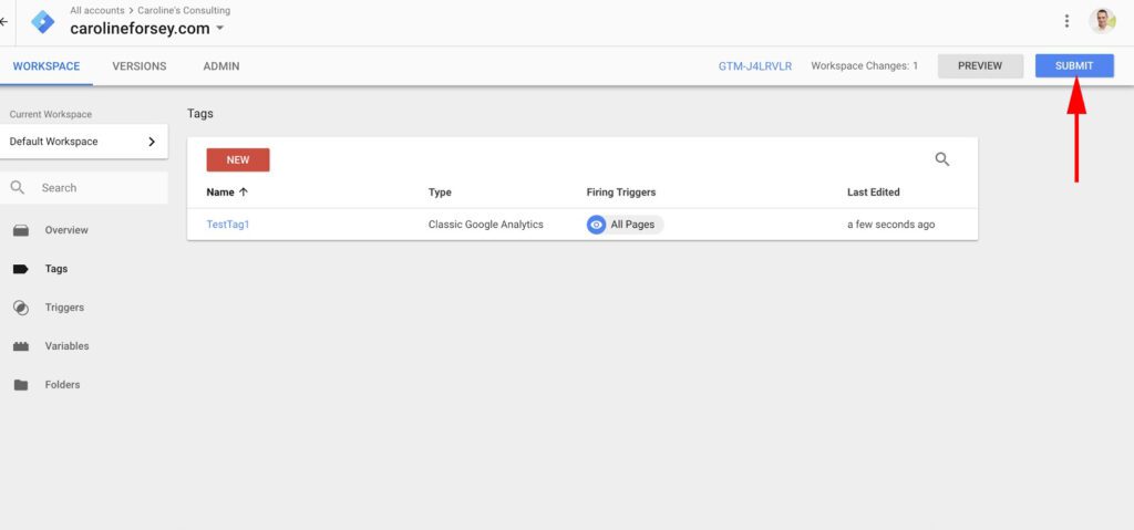 Google Tag Manager activating your tag