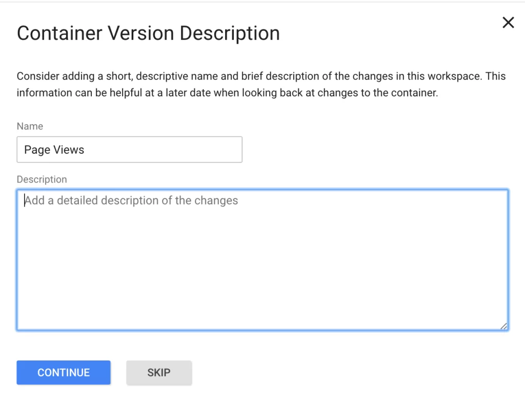 Google Tag Manager adding description to your tag - 2