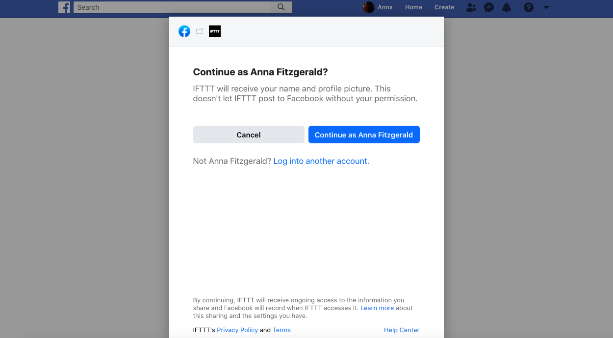 auto post to facebook: verify your identity