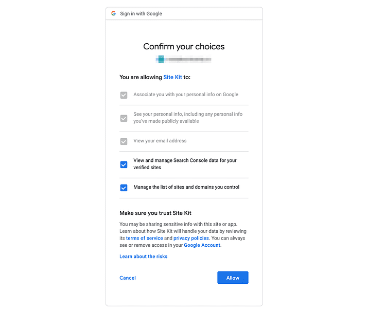 Connecting to a Google Account