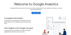 Google Analytics to WordPress​ - Welcome to the Google Analytics screen