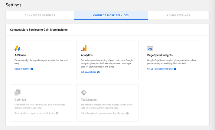 Linking Google Site kit accounts