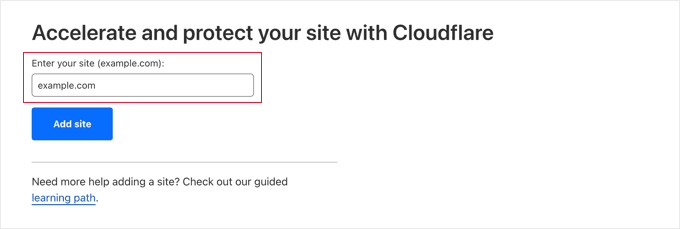 add a domain in cloudflare