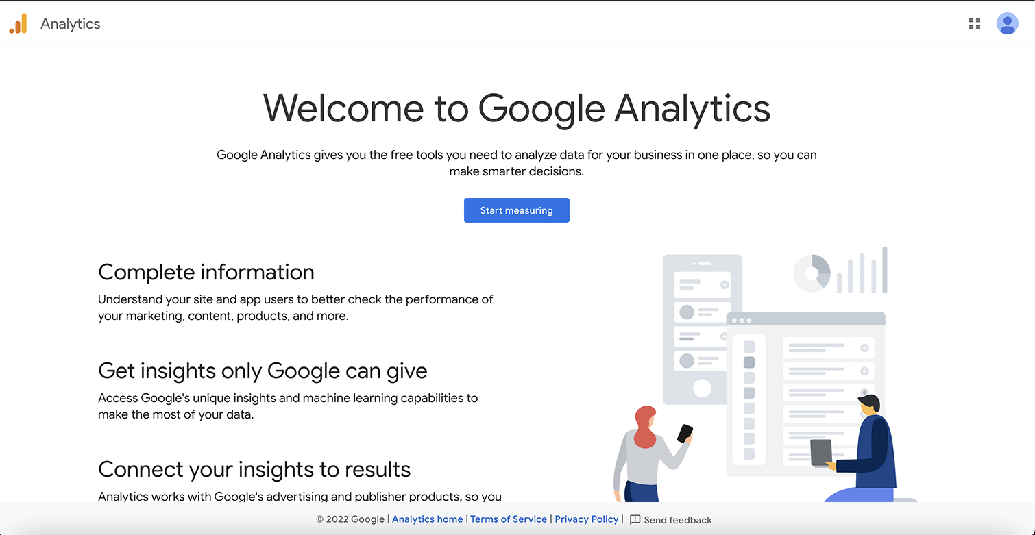 Google Analytics Property Setup screen